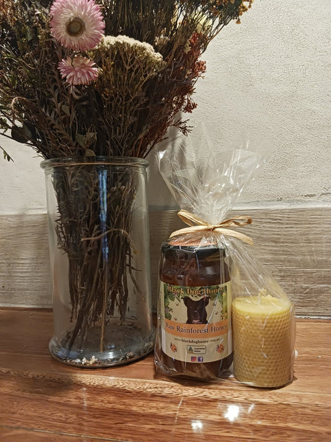 Jar & Candle Gift bag - Black Dog Honey
