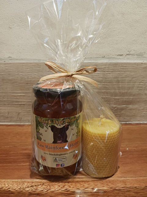Jar & Candle Gift bag - Black Dog Honey